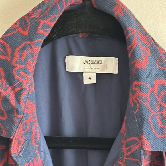 Jason Wu Collective Printed Shirt Dress - Size 4 - Picture 5 of 9